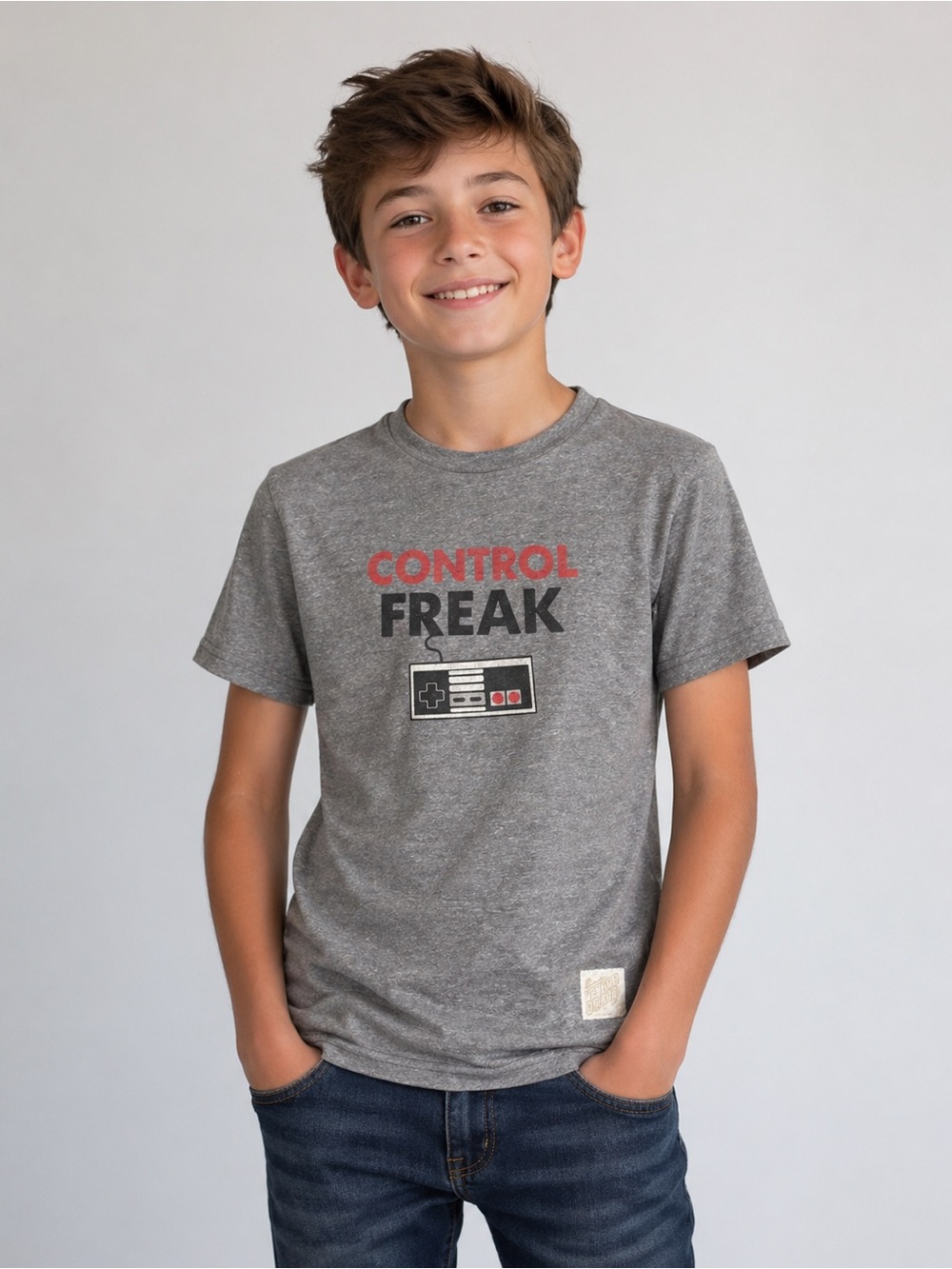 Retro Brand Control Freak Graphic Tee Youth XL - Nintendo Style